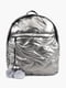 Рюкзак сріблястого кольору з брелком | 6754174 | фото 2