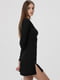 Чорна сукня-футляр з розрізом збоку | 6754230 | фото 2