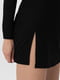Чорна сукня-футляр з розрізом збоку | 6754230 | фото 4