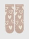 Шкарпетки  (16-18) бежеві в принт “Серце” | 6754246 | фото 4