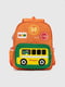 Рюкзак помаранчевий з автобусом на кишені | 6754624 | фото 2