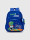 Рюкзак кольору електрик з принтом (26х31х14 см)  | 6754659 | фото 2