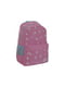 Рюкзак рожевий в принт з кишенями з сіткою | 6754662