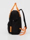 Рюкзак чорний з помаранчевими ручками | 6754693 | фото 3