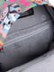 Рюкзак текстильний різнокольоровий в принт з кишенею спереду | 6754708 | фото 7