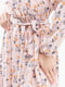 Сукня А-силуету пудрового кольору з оборкою | 6754839 | фото 4