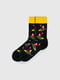 Шкарпетки (27-29)  чорні з новорічним принтом | 6755165 | фото 2