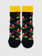 Шкарпетки (27-29)  чорні з новорічним принтом | 6755165 | фото 3