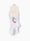 Шкарпетки білі з принтом | 6756162 | фото 2