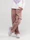 Штани карго для дівчинки рожеві | 6756436 | фото 2