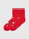 Шкарпетки червоні з принтом | 6756641 | фото 2