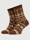 Шкарпетки коричневі з орнаментом | 6756679