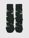 Шкарпетки темно-зелені з принтом | 6756955 | фото 2