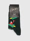 Шкарпетки темно-зелені з принтом | 6756955 | фото 3