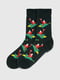 Шкарпетки темно-зелені з принтом | 6756955 | фото 4