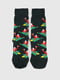 Шкарпетки темно-зелені з принтом | 6756955 | фото 5