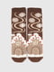 Шкарпетки коричневі з принтом | 6756999 | фото 3