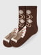 Шкарпетки коричневі з принтом | 6756999 | фото 7