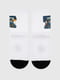 Шкарпетки білі з принтом | 6757100 | фото 2