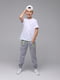 Спортивні штани для хлопчика з принтом світло-сірі | 6757477 | фото 4