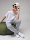 Спортивні штани для хлопчика з принтом світло-сірі | 6757477 | фото 6