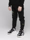 Спортивні штани для хлопчика з принтом чорні | 6757597 | фото 2