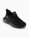 Чорні текстильні кросівки на шнурівці | 6757816 | фото 3