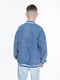 Синя джинсова куртка-бомбер з принтом | 6758913 | фото 4