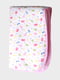 Пелюшка "Непромокашка" (50 х 70 см) рожева в принт  | 6757232 | фото 3
