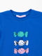 Синя бавовняна футболка з принтом | 6757573 | фото 2