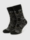 Шкарпетки чорні з принтом | 6757690 | фото 2