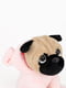 М'яка іграшка Мопс в одязі рожева (20 см) | 6758087 | фото 4