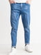 Блакитні звужені джинси з потертостями | 6764157 | фото 2
