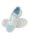 Блакитні текстильні кросівки на рельєфній підошві | 6764370 | фото 3