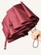 Зонт бордовый складной с деревянной ручкой полный автомат | 6764375 | фото 2