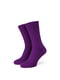 Шкарпетки фіолетові Viola ribbed з полосою з мерсирізованого хлопку | 6764389 | фото 2