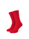 Шкарпетки червоні Ciliegia ribbed з полосою з мерсирізованого хлопку | 6764394 | фото 2