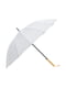Зонт-трость серый с прямой деревянной ручкой (16 спиц) | 6764552