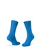 Шкарпетки блакитні з полосою з мерсирізованого хлопку | 6764561