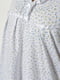 Нічна сорочка батальна білого кольору з квітковим принтом | 6768623 | фото 4