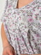 Нічна сорочка батальна білого кольору з квітковим принтом | 6768630 | фото 4