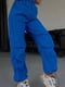 Сині штани вільного фасону з високою посадкою | 6768891 | фото 2