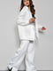 Білий костюм на флісі: подовжена толстовка і штани-палаццо | 6768899 | фото 2