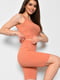 Спортивний персиковий костюм в рубчик: топ і шорти | 6768908 | фото 2