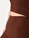Спортивний коричневий костюм в рубчик: топ і шорти | 6768911 | фото 4