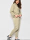 Трикотажний костюм оливкового кольору: худі і джогери | 6768917 | фото 2