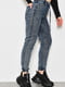 Сині джинсові джогери з еластичним поясом на кулісі | 6768988 | фото 2