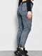 Сині напівбатальні джинсові джогери | 6768989 | фото 3