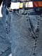 Сині напівбатальні джинсові джогери | 6768989 | фото 4