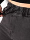 Темно-сірі звужені джинси з еластичним поясом на кулісі | 6768997 | фото 4